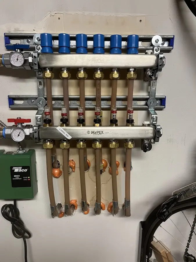 Plumber performing Gas Line Installation at a residential property in East Rockingham